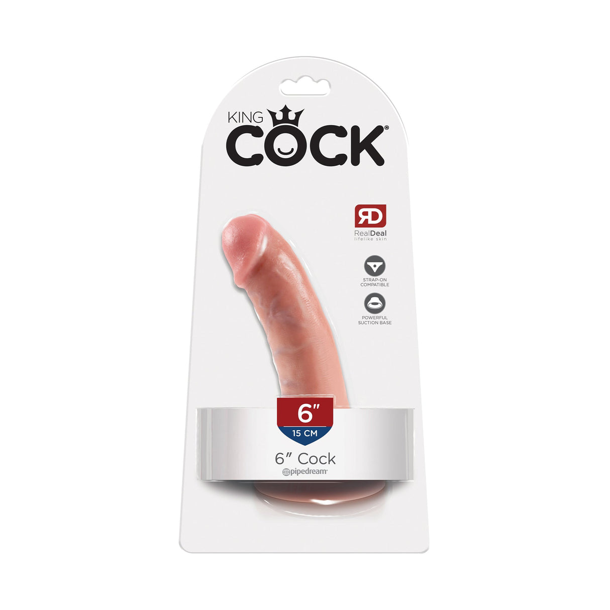 Pipedream King Cock 6 Inch Dildo Flesh