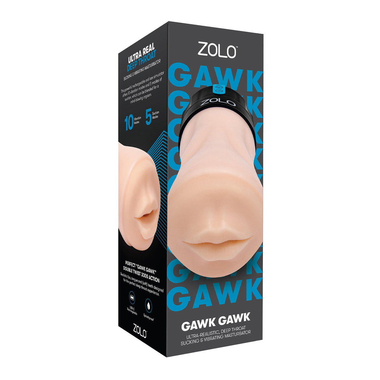 Zolo Vibrating Deep Throat Gawk Gawk Masturbator