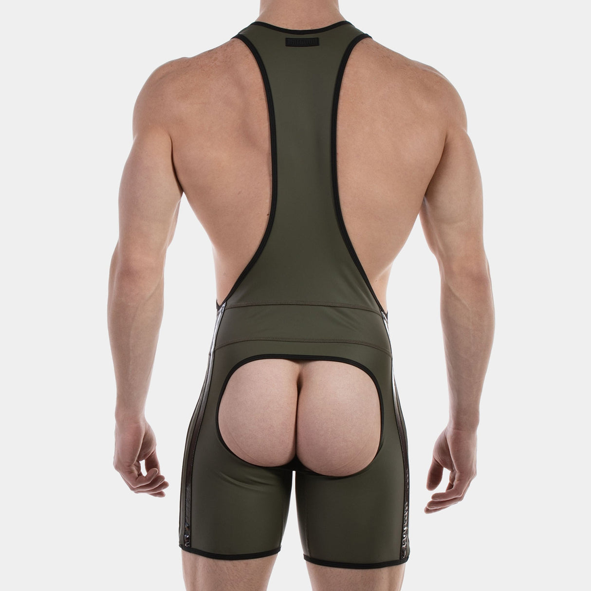 Barcode Berlin Backless Singlet Versos Army Black