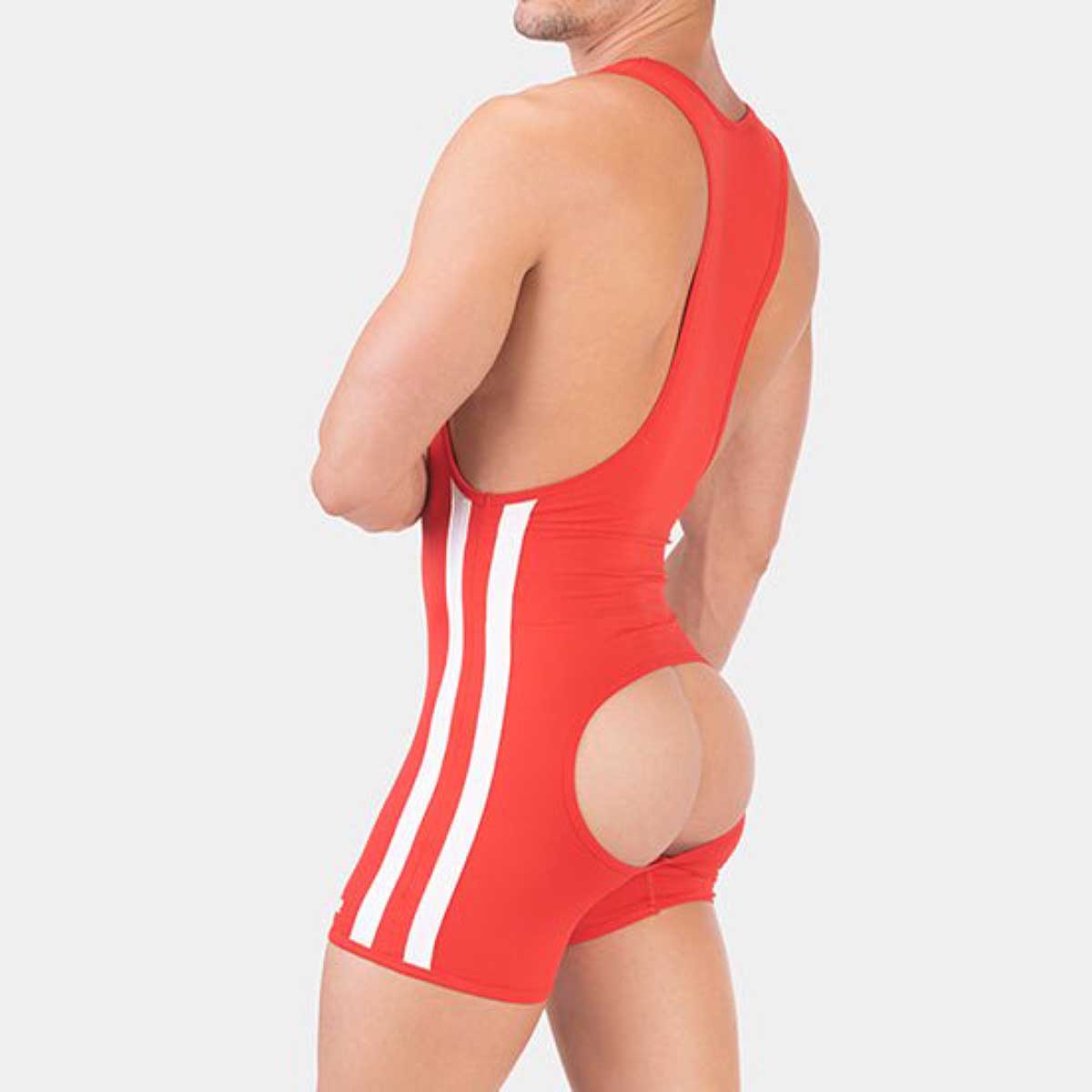 Barcode Berlin Backless Singlet Dastin Red White