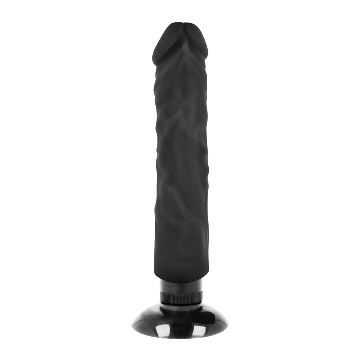 Basecock Realistic Vibrating 2 in 1 Dildo 8 Inch Black