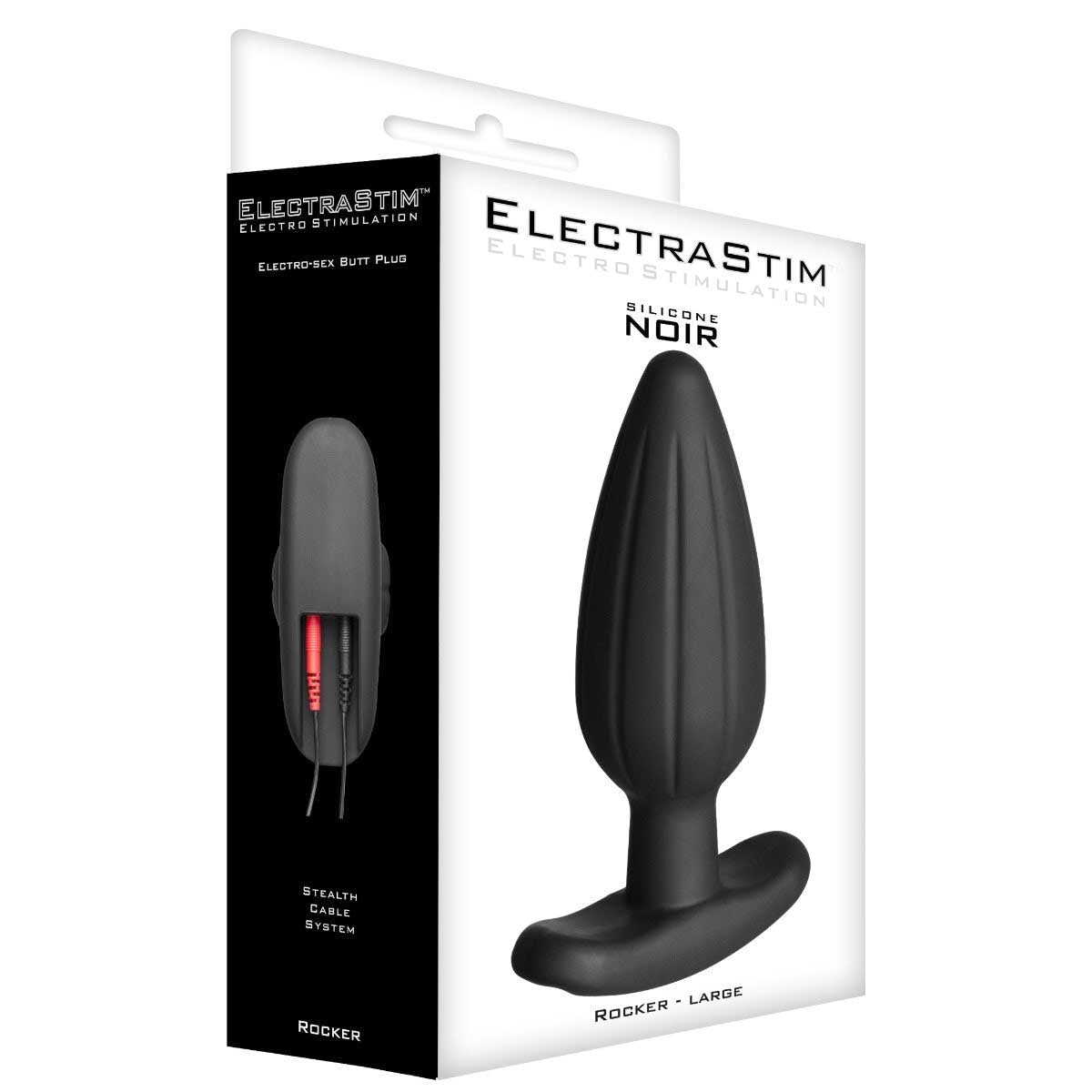 ElectraStim Silicone Noir Rocker Large Butt Plug