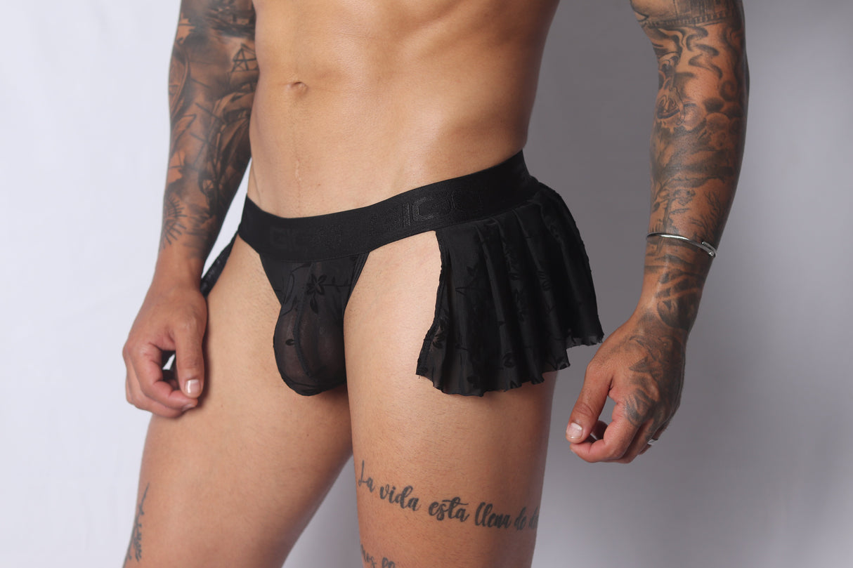 Gigo Plush Jock Skirt Black