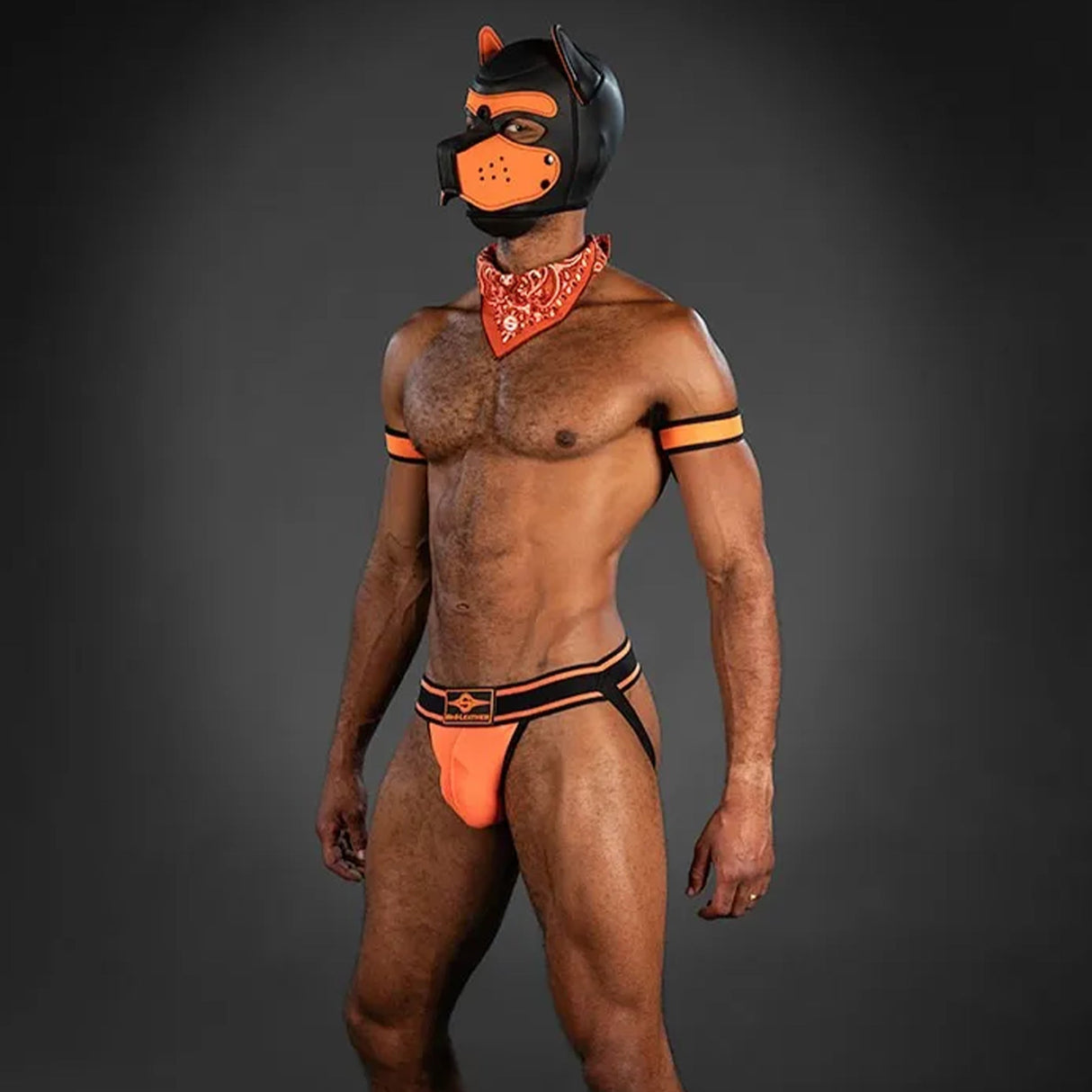 Mr S Leather Bold Colour Jockstrap Orange
