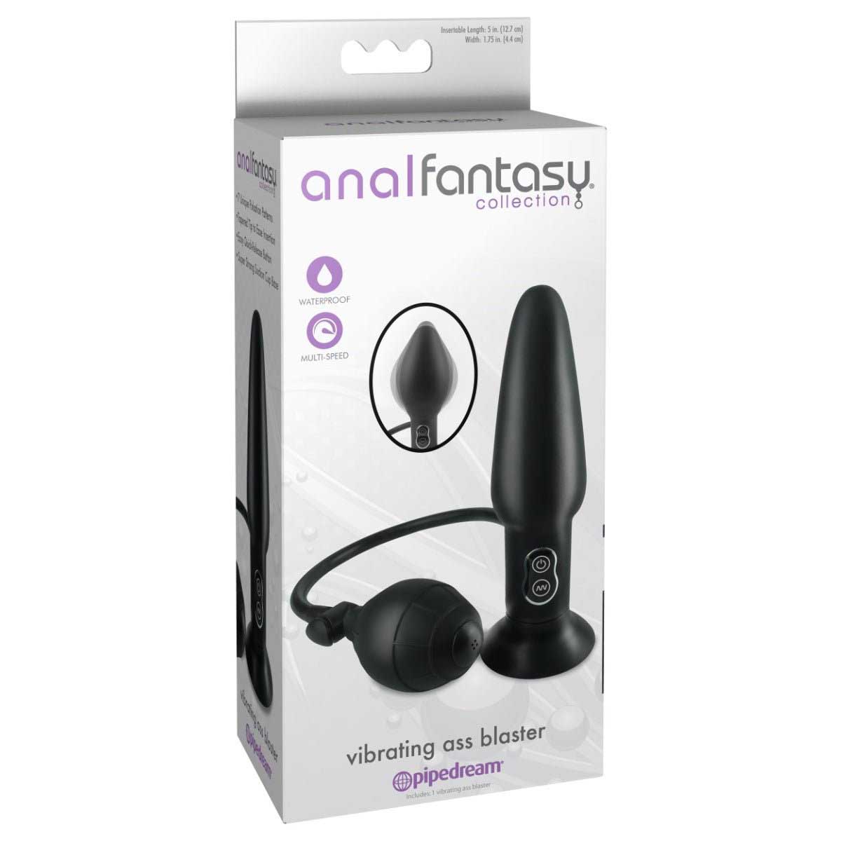 Pipedream Anal Fantasy Collection Vibrating Inflatable Ass Blaster Butt Plug