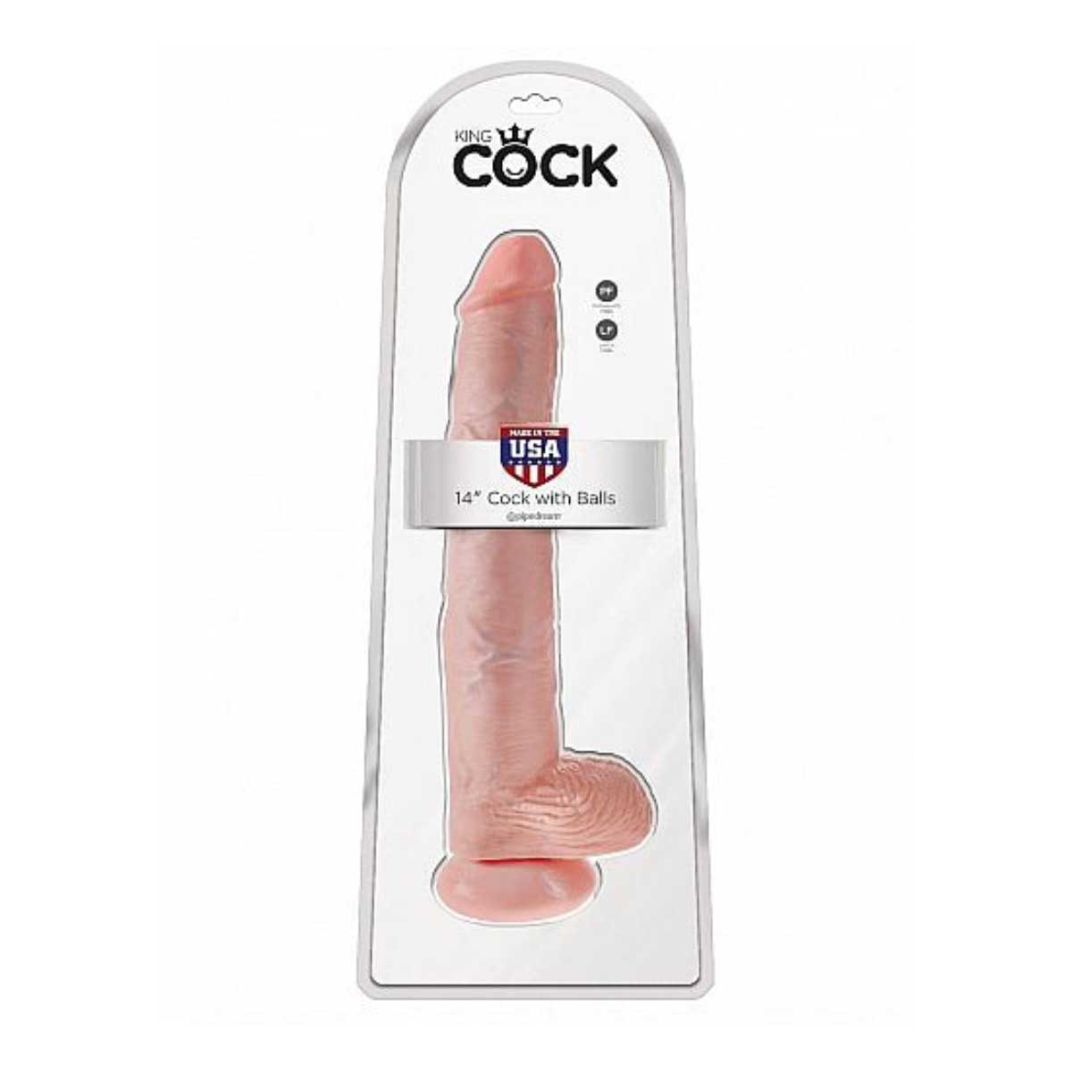 Pipedream King Cock 14 Inch Dildo with Balls Light