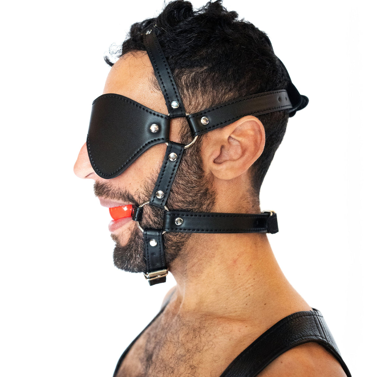 ruff GEAR Rein Head Harness with Silicone Ball Gag