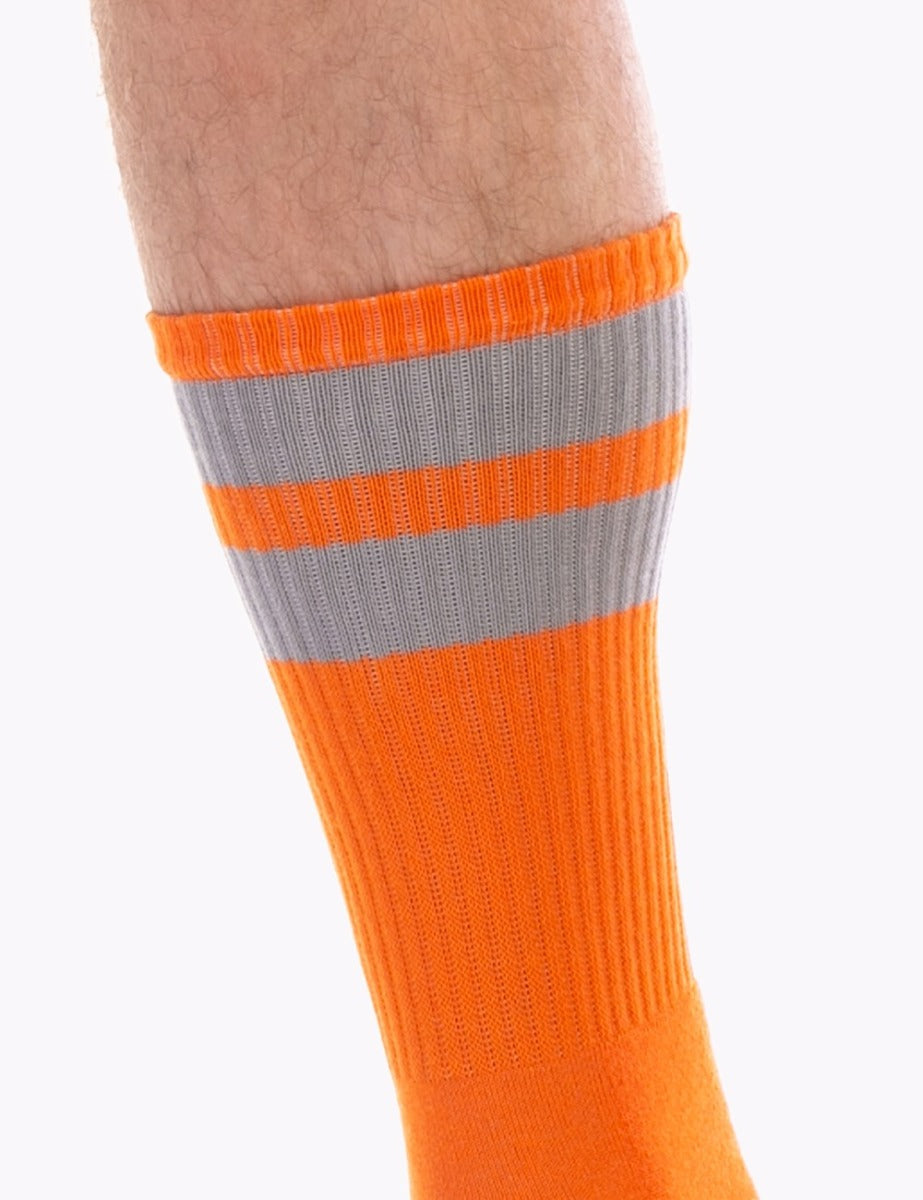 Barcode Berlin Gym Socks Neonorange Grey