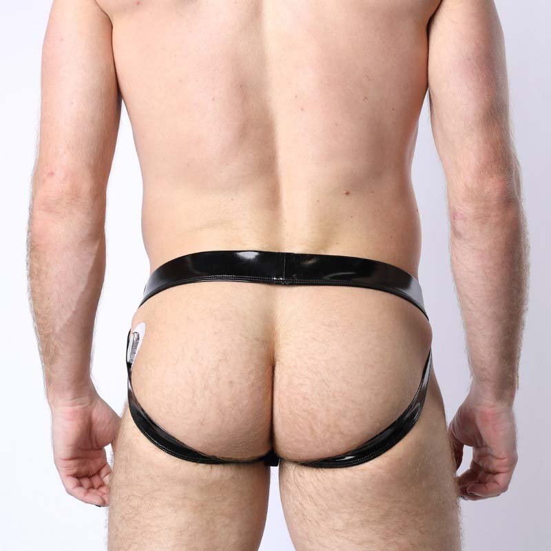 Cellblock 13 Black Chrome Jockstrap Black Red - FETCH