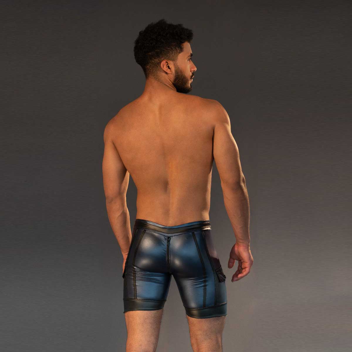 Dale Mas Rebel Skin Bike Zipper Shorts Blue Black