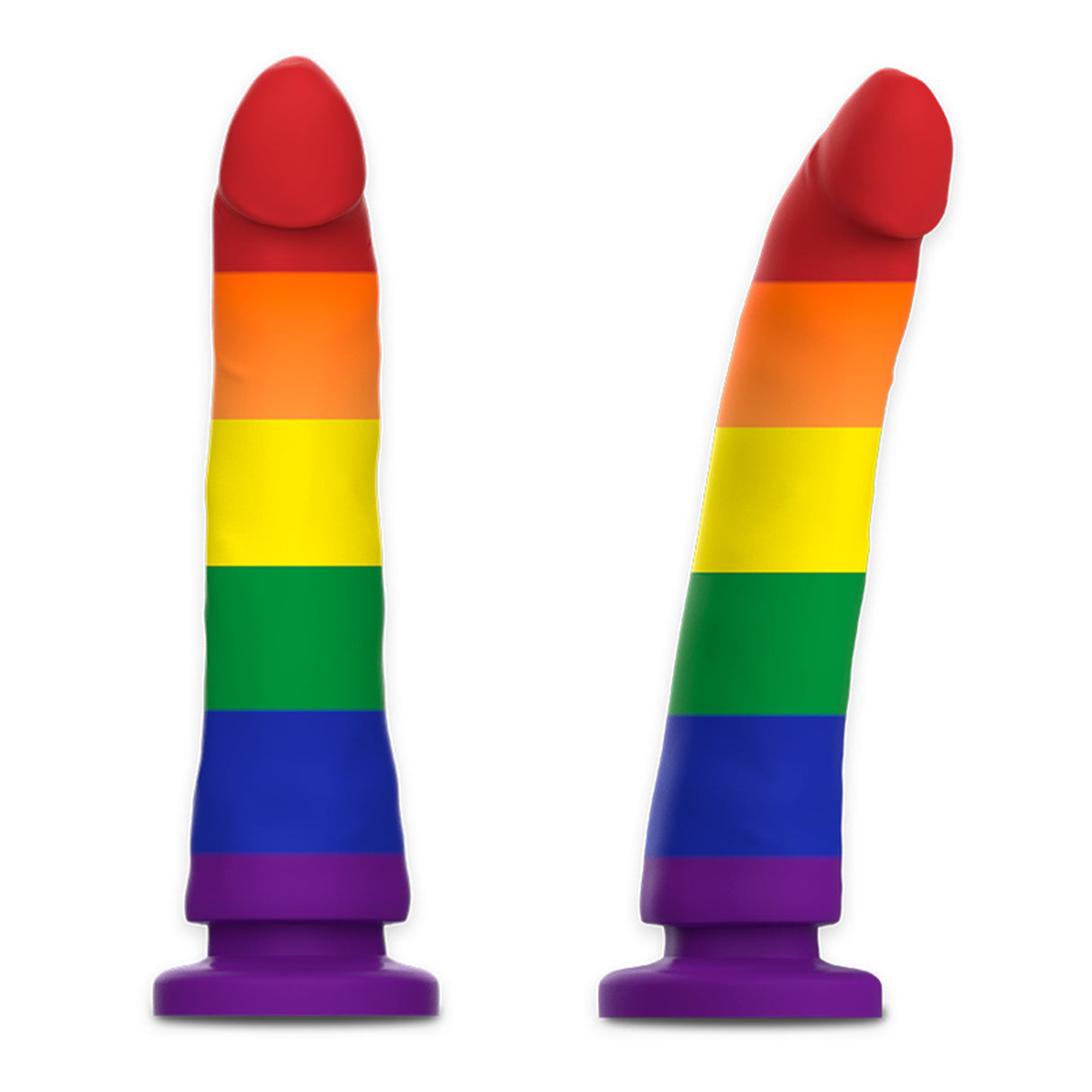 Mythology Devon Pride Dildo 8 Inch Rainbow