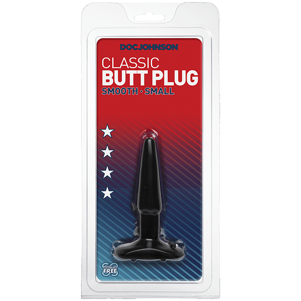 Doc Johnson Classic Butt Plug Smooth Black Small