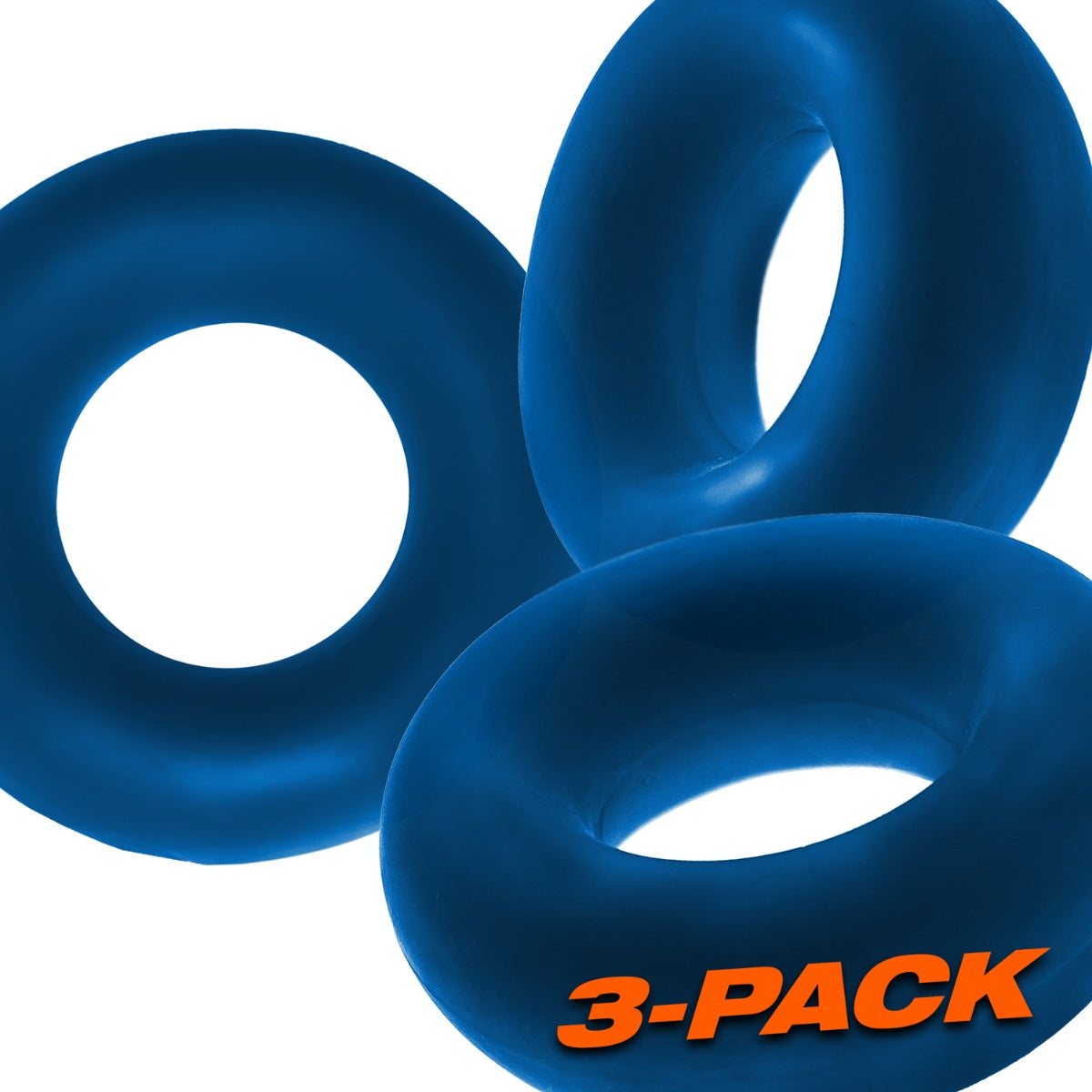 Oxballs FAT WILLY Jumbo Cock Ring 3 Pack Space Blue