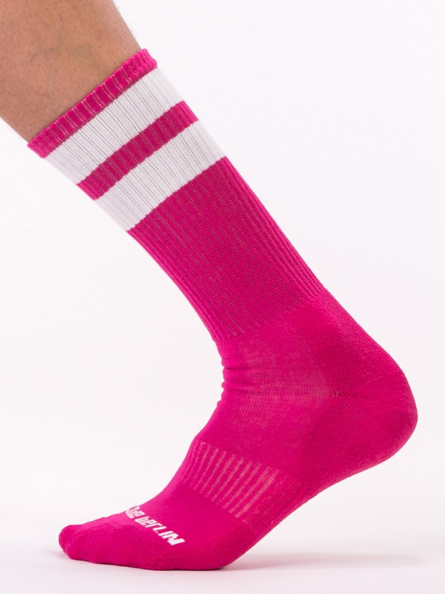 Barcode Berlin Gym Socks Pink White