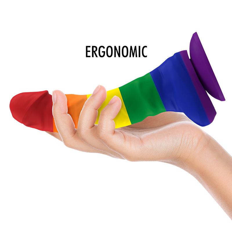 Mythology Corey Pride Dildo Large 7.5 Inch Rainbow