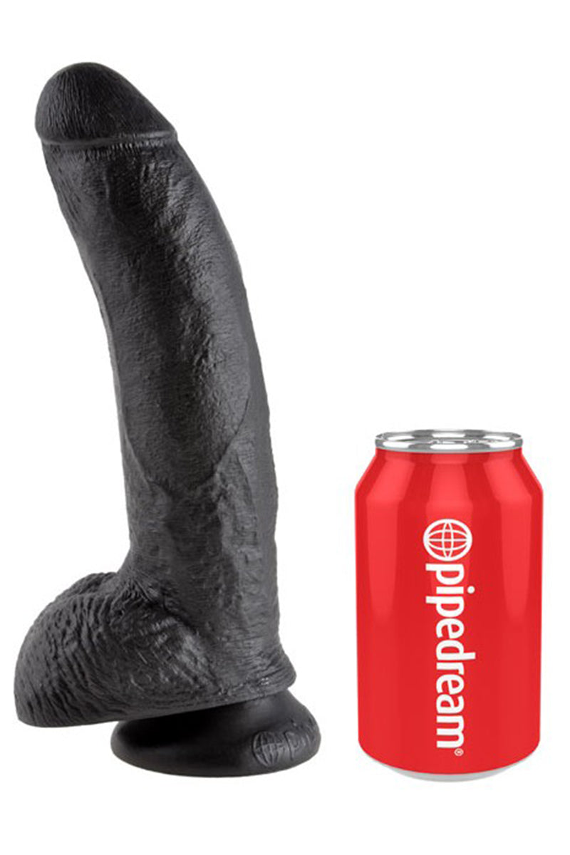 Pipedream King Cock 9 inch Cock with Balls Black