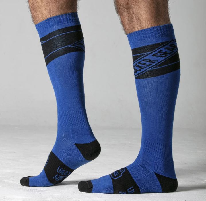 Locker Gear Knee High Socks Blue