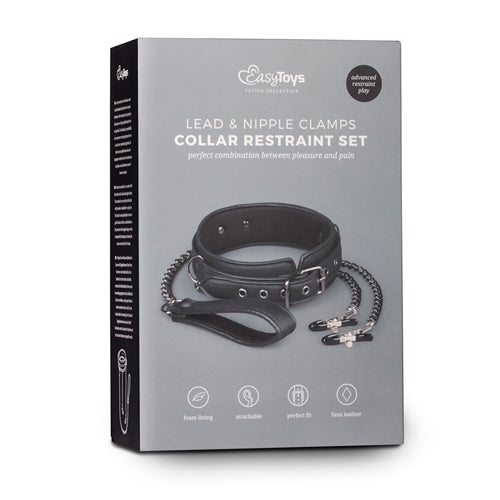 EasyToys Collar with Nipple Chains