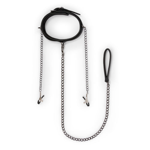 EasyToys Collar with Nipple Chains