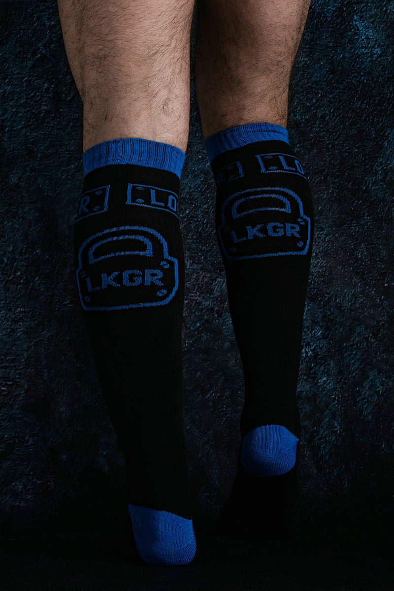 Locker Gear Knee High Socks Blue