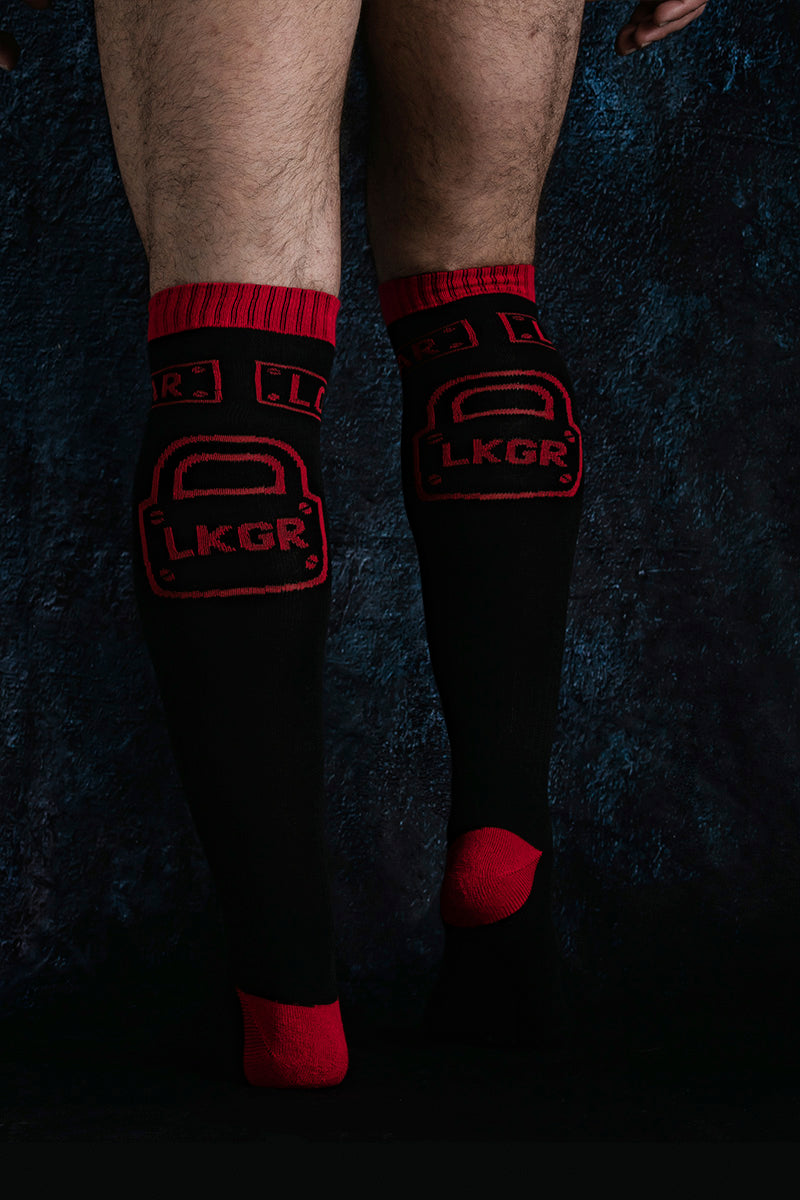 Locker Gear Knee High Socks Red