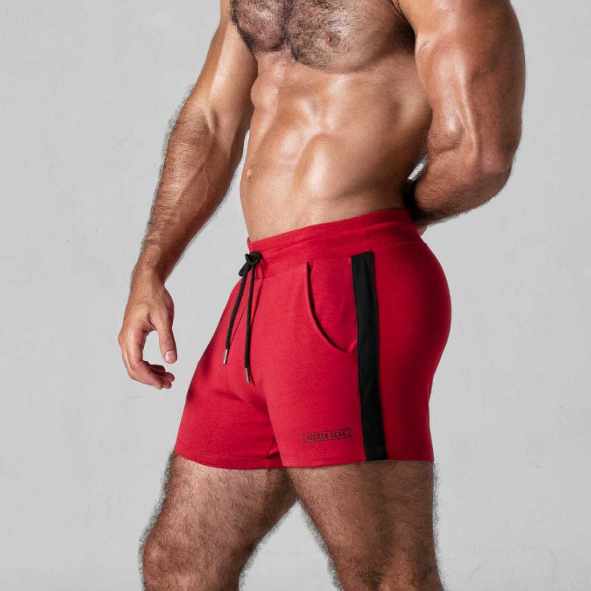Locker Gear Side Stripe Mini Short Red