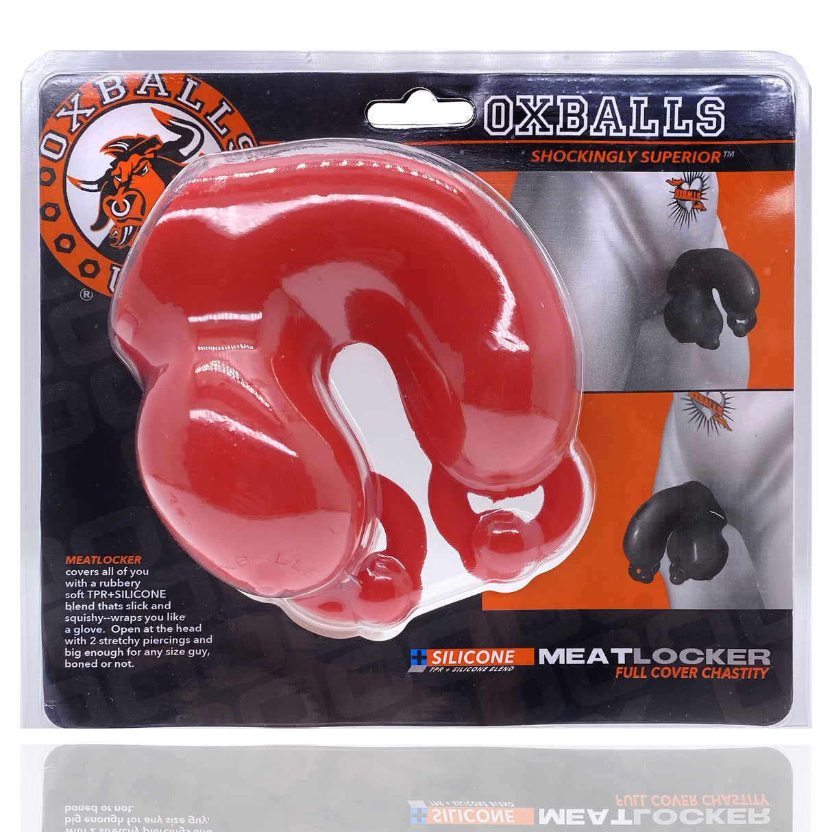 Oxballs MEATLOCKER Chastity Device Red