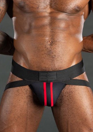 Mr S Leather Neo Carbon Jockstrap Black Red