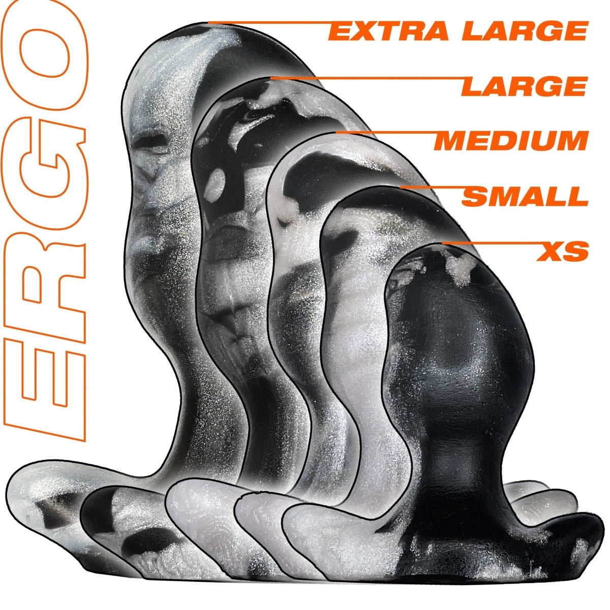 Oxballs Ergo Medium Butt Plug Platinum Swirl