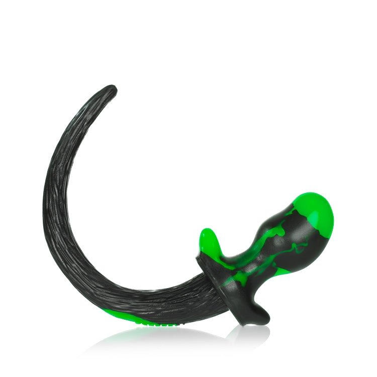 Oxballs Puppy Tail Buttplug Beagle Green Black - FETCH