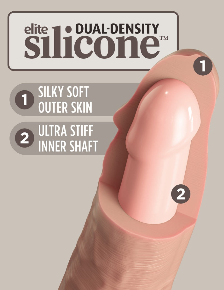 Pipedream King Cock Elite 9 Inch Dual Density Silicone Cock Flesh