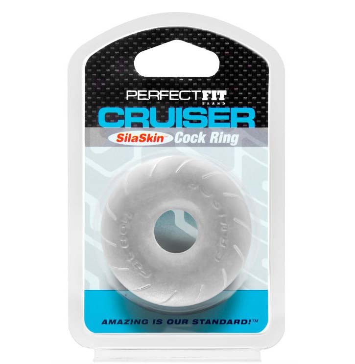 Perfect Fit Silaskin Cruiser Cock Ring Transparent - FETCH