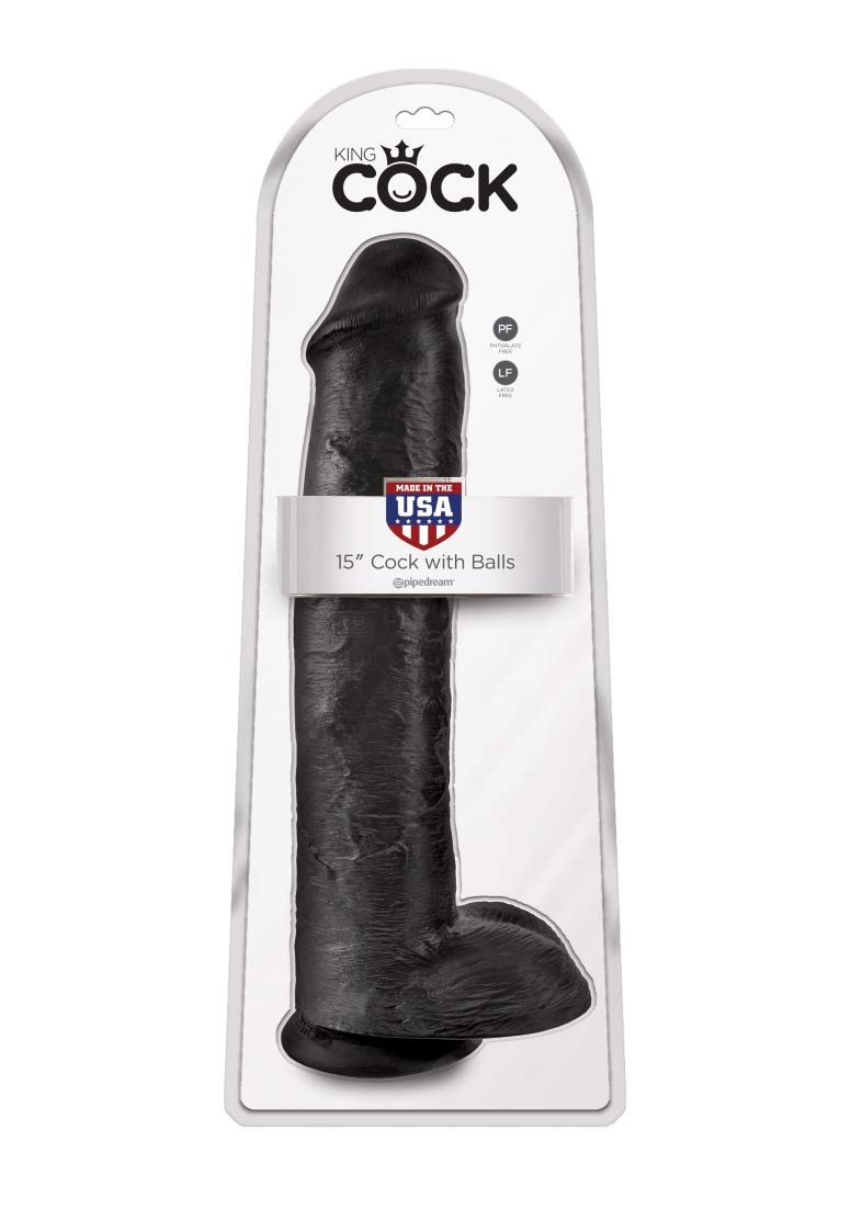 Pipedream King Cock 15 Inch with Balls Black