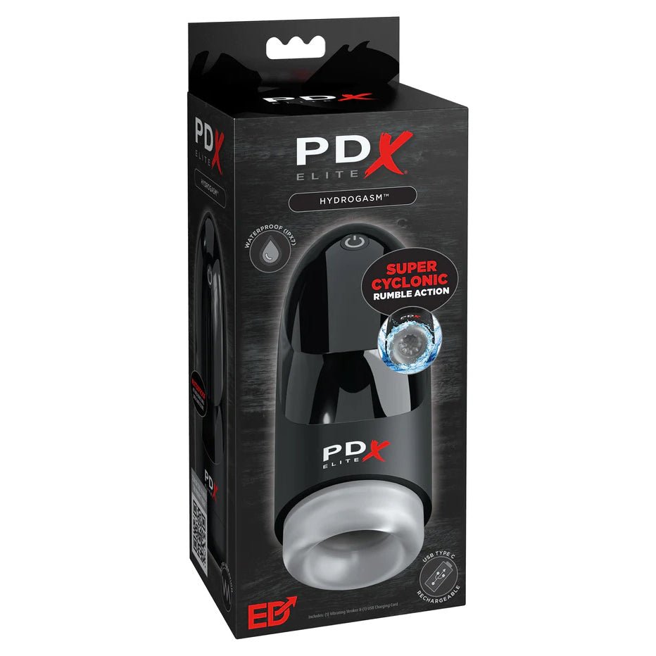 Pipedream PDX Elite Hydrogasm Masturbator Black - FETCH
