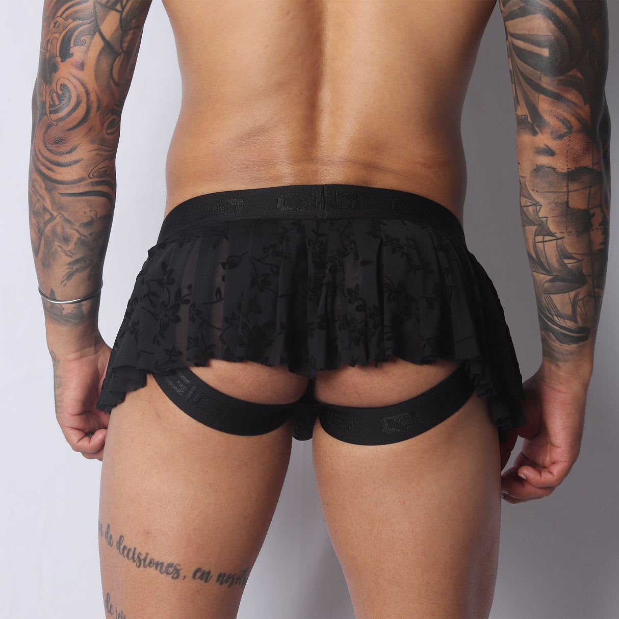 Gigo Plush Jock Skirt Black