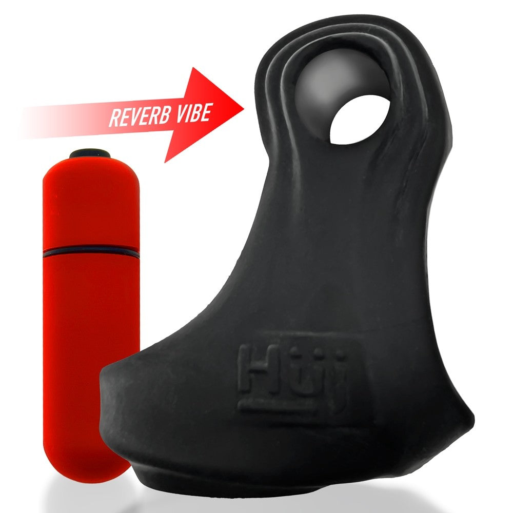 Hunkyjunk REVSLING Vibe Cock & Ball Sling Tar Ice