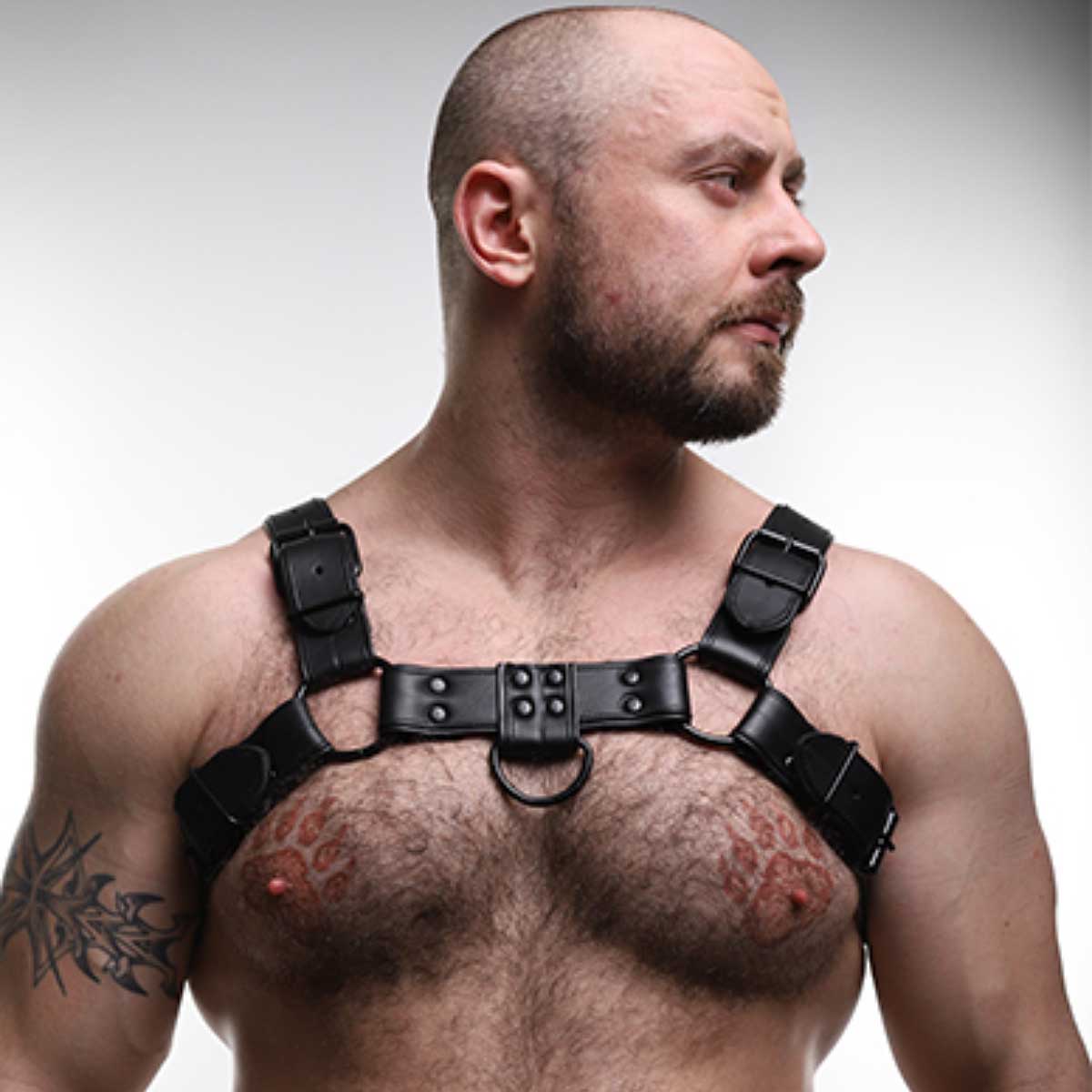 ruff GEAR Leather Bulldog Action Harness