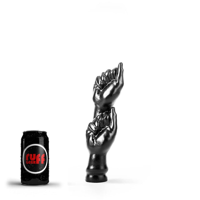 ruff GEAR Double Fist Punch Dildo 9.8 Inch Black