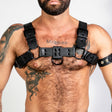 ruff GEAR RAW Leather Bulldog Harness Black