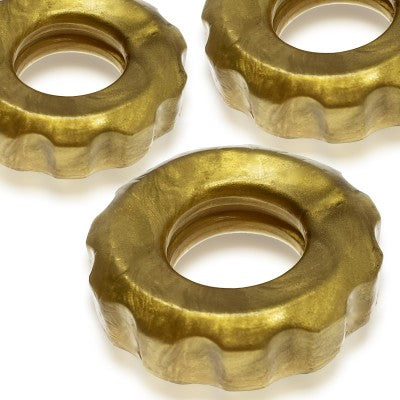 Hunkyjunk Super HUJ Cock Ring 3 Pack Bronze