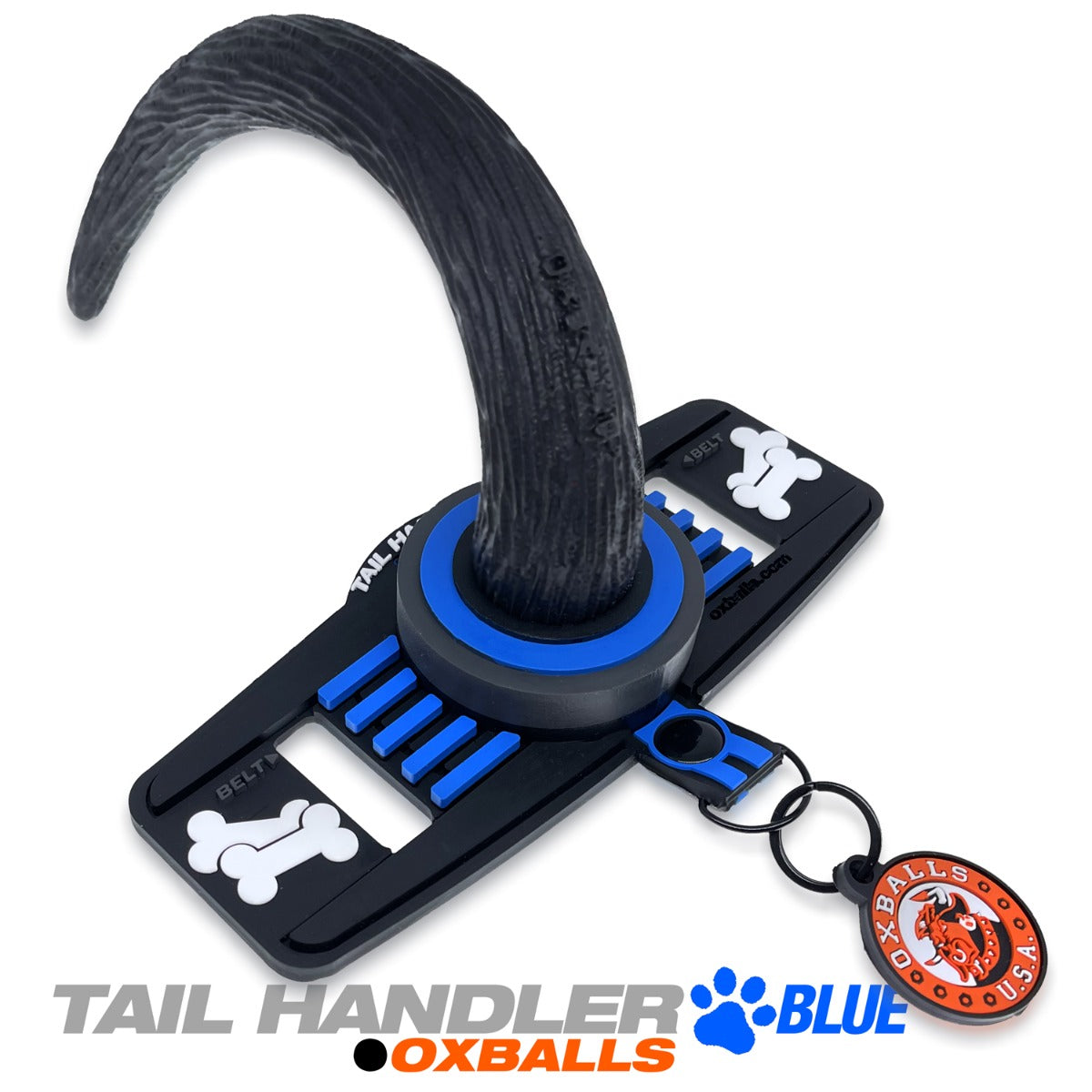 Oxballs TAIL HANDLER Belt Strap Show Tail Blue
