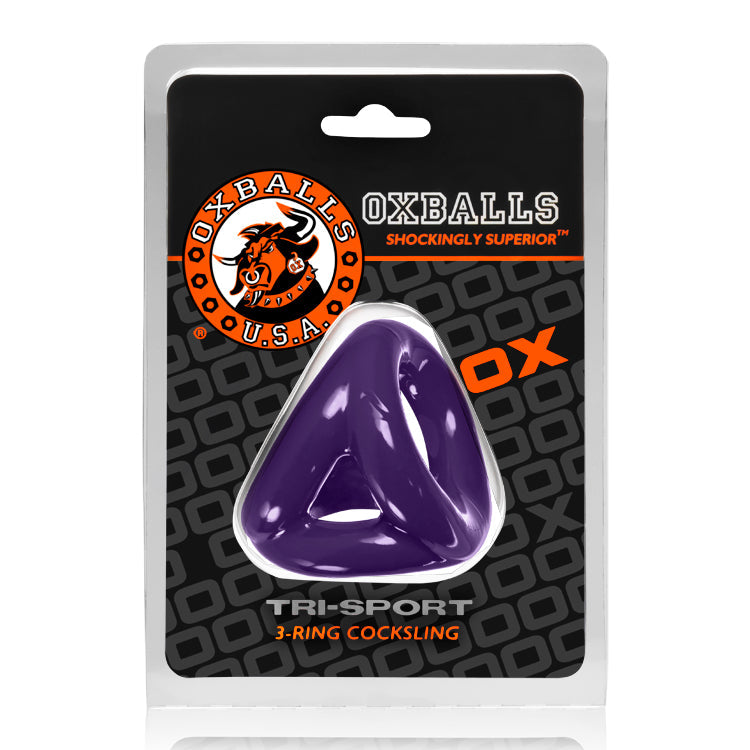 Oxballs Tri-Sport Cock Sling Eggplant