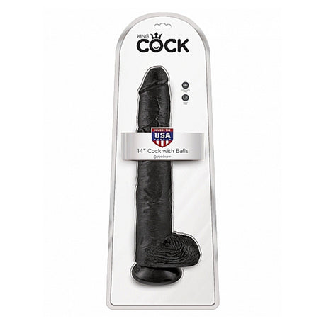 Pipedream King Cock 14 Inch Dildo with Balls Black