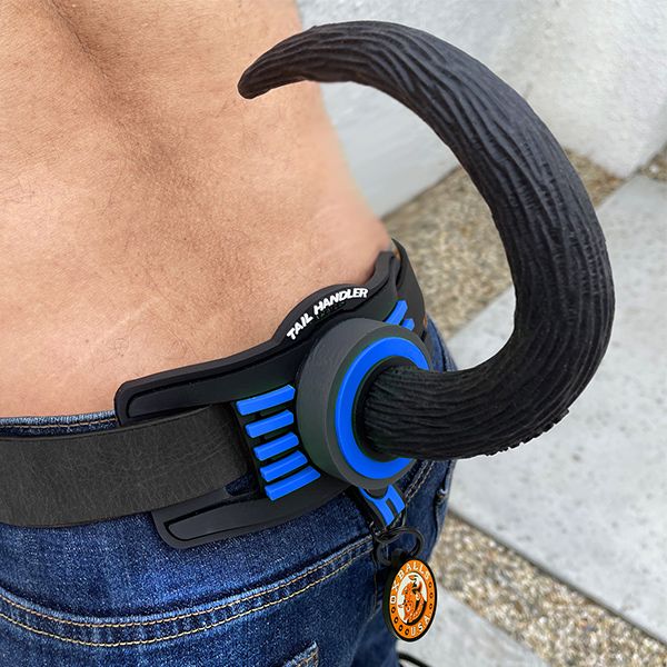 Oxballs TAIL HANDLER Belt Strap Show Tail Blue