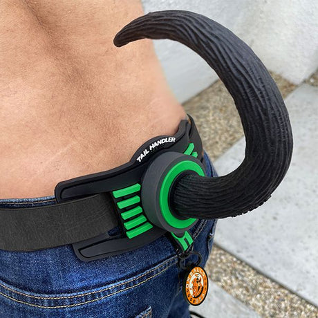 Oxballs TAIL HANDLER Belt Strap Show Tail Green