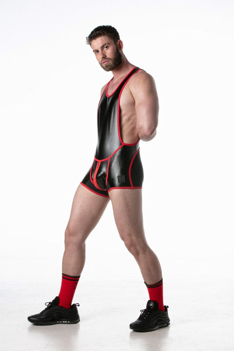 Leader Brut Singlet Red