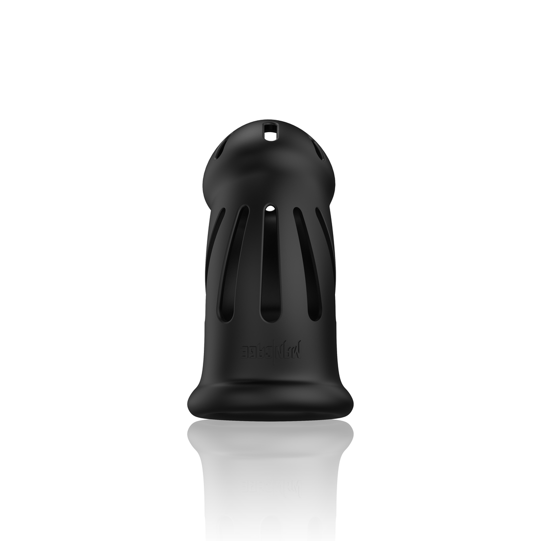 Mancage No 27 Ultra Soft Silicone Chastity 2.4 Inch Cage Black