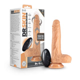 Dr Skin Silicone Dr Grey Thrusting Gyrating Vibrating Dildo 7 Inch Light