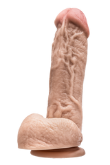 Dr Skin Silicone Mr D Dildo with Balls 8.5 Inch Light