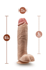 Dr Skin Mr Mister Dildo with Balls 10.5 Inch Light